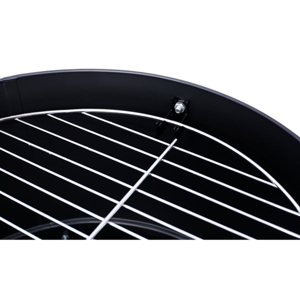 17 Inch Steel Charcoal Smoker, Heavy Duty Round Grill Inkedjoy