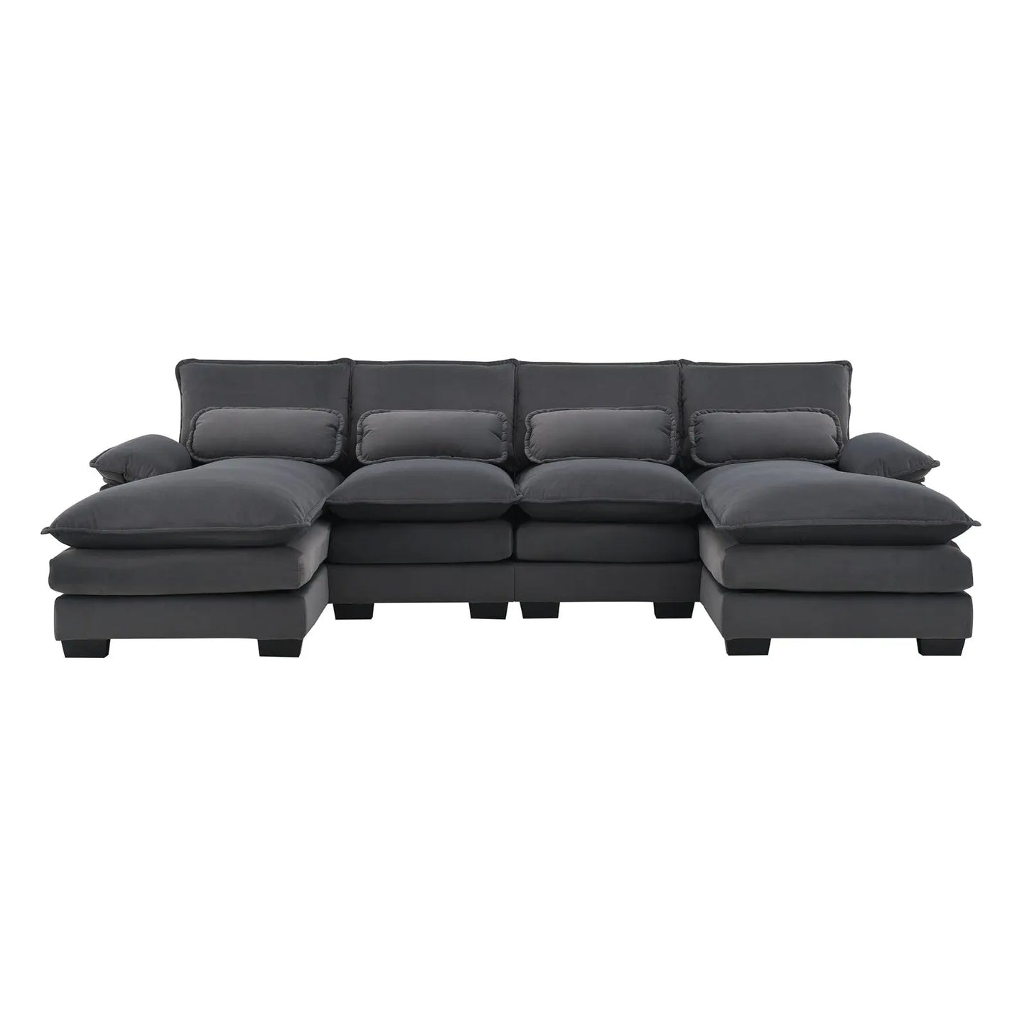 Modern U-shaped Sectional Sofa, 6-Seat With Waist Pillows My Store