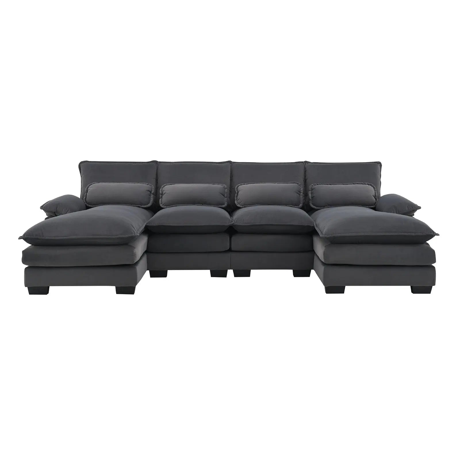 Modern U-shaped Sectional Sofa, 6-Seat With Waist Pillows My Store