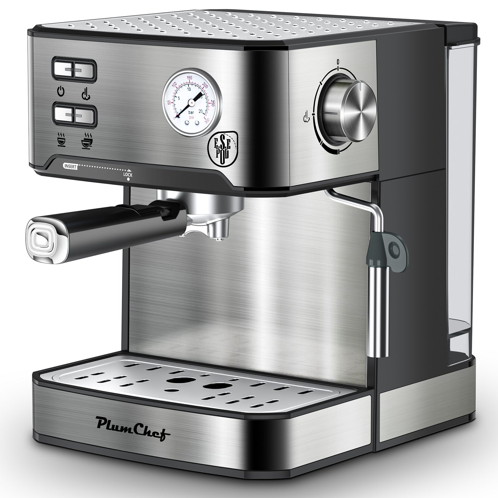 20 Bar Professional Espresso Machine With Milk Frother, Single Double Shot My Store