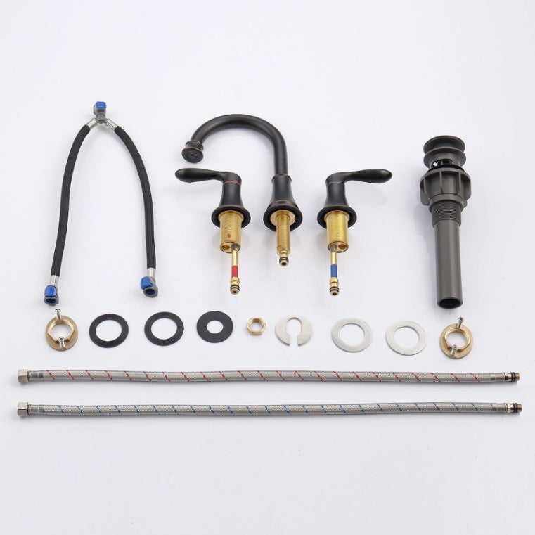 8 Inch Wide Bathroom Sink Faucet -Bronze Ohberri