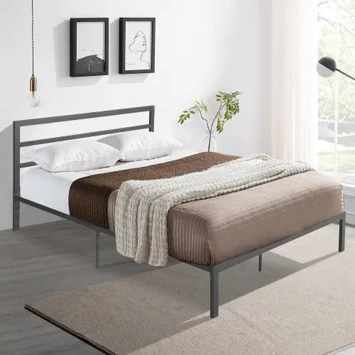 Twin Size Metal Bed Sturdy System Metal Bed Frame ,Modern Style And Comfort To Any Bedroom My Store