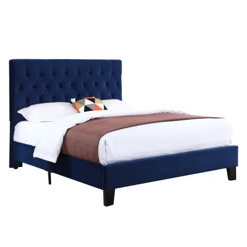 Wallace Bay Luma Blue Queen Upholstered Bed My Store