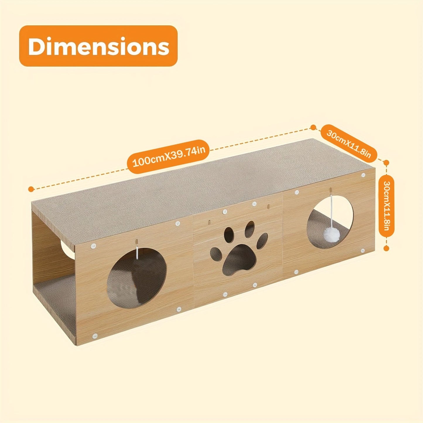 MUlti-Hole Fun Cat Tunnel With Scratching Board My Store