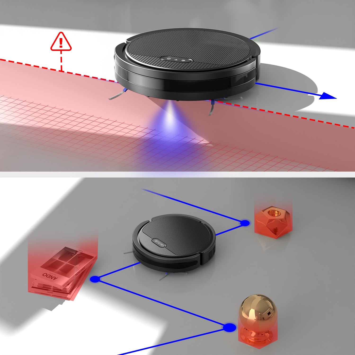 Robot Vacuum And Mop, 3 In 1 Combo Cleaner Inkedjoy