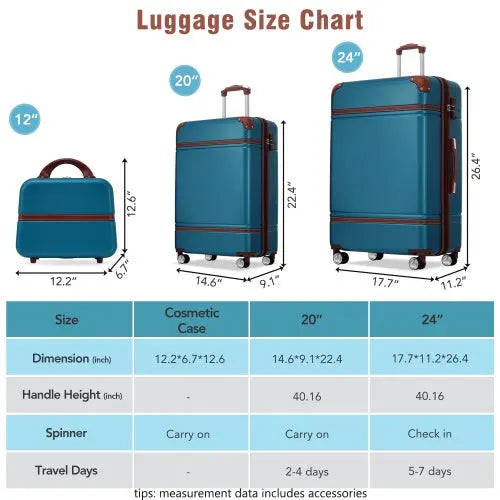 Hardshell Luggage Sets 3 Pieces My Store