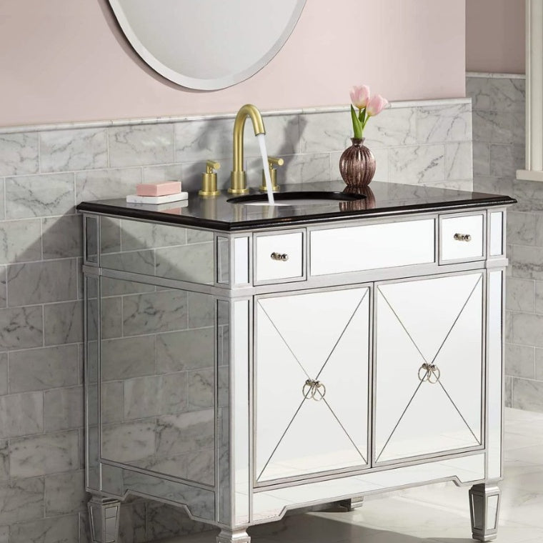 2 Handle 8 Inch Bathroom Sink Faucets Stainless Steel- Brushed Gold Ohberri