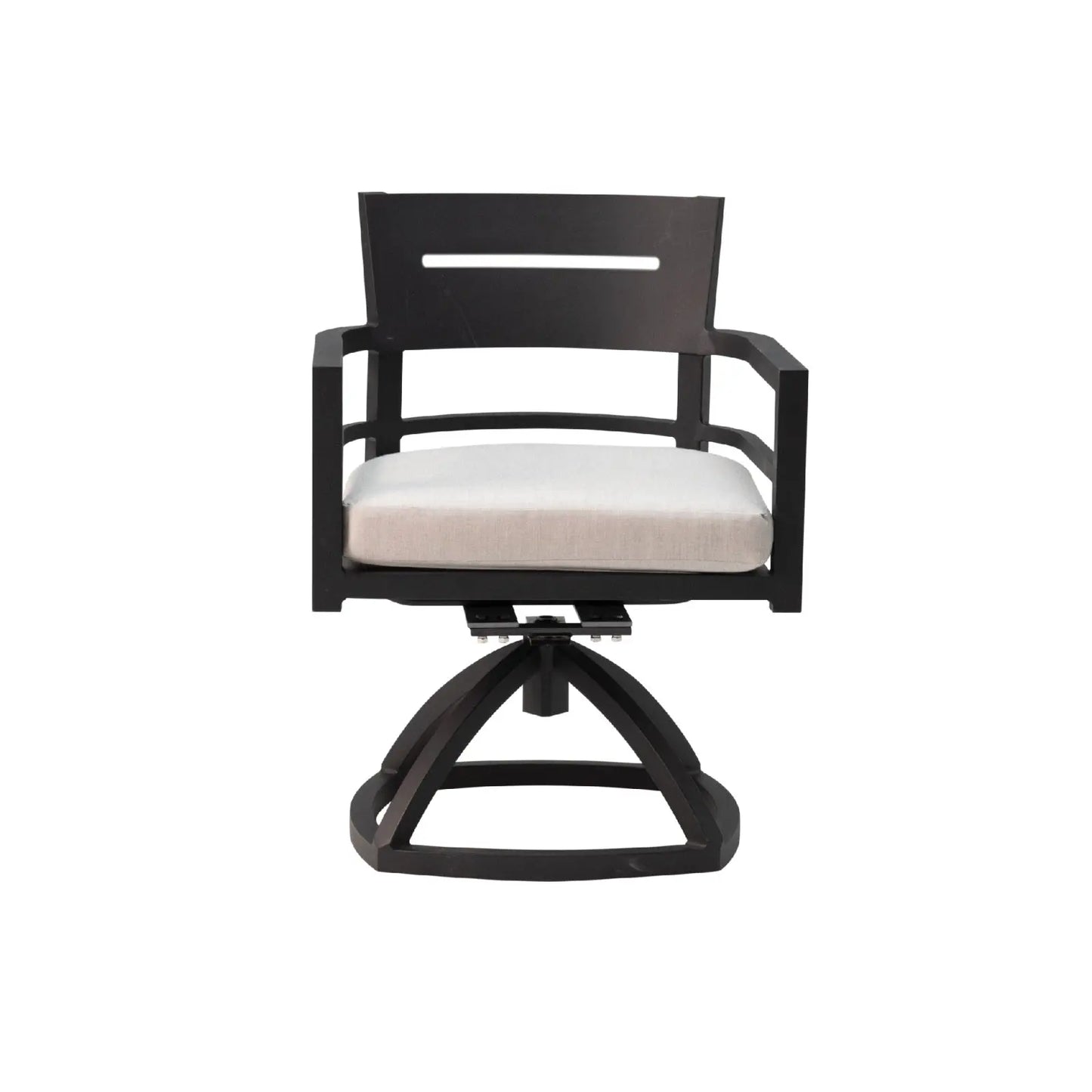 Outdoor Patio Aluminum Swivel Rocker 2PCS With Outdoor-grade Sunbrella Fabric Cushions, Ember Black My Store
