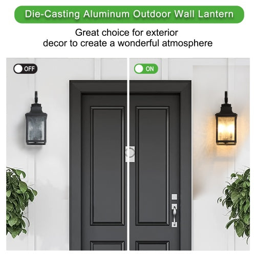 Large Outdoor Wall Light With Glass Supports Many Types Of Bulbs In 1 Pack My Store