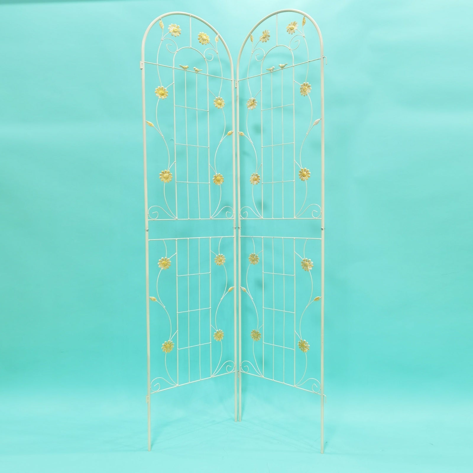 2 Pack Metal Garden Trellis 86.7 X 19.7 Rustproof For Climbing Plants Outdoor Inkedjoy