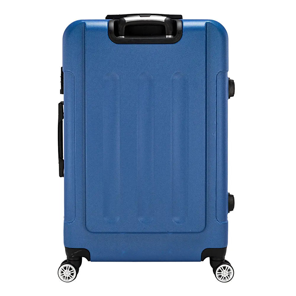 Three In One ABS Suitcase 20 Inches 24 Inches 28 Inches Blue Inkedjoy