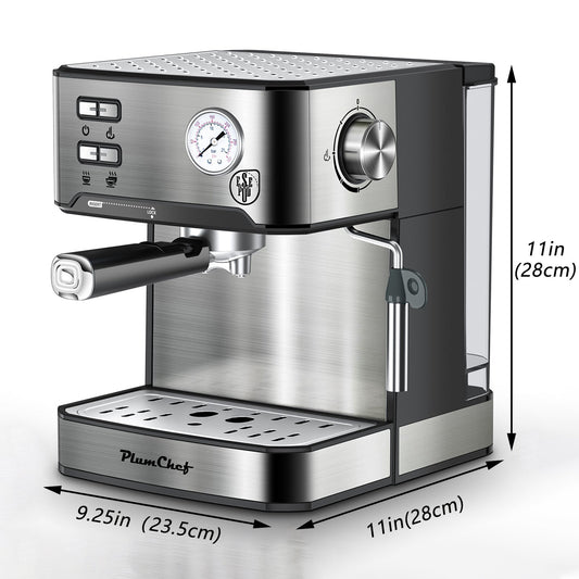 20 Bar Professional Espresso Machine With Milk Frother, Single Double Shot My Store