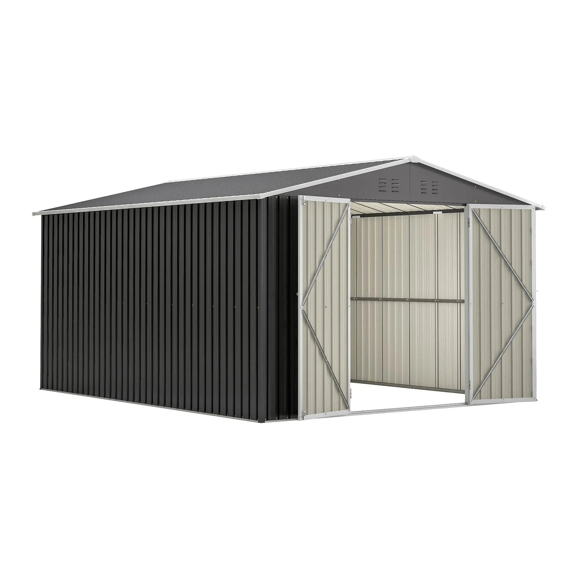 Outdoor Storage Shed 10x12 FT- Black My Store