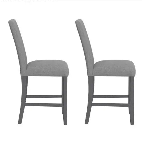 Wallace Bay Zeph Gray Upholstered Barstools, Set Of 2 My Store