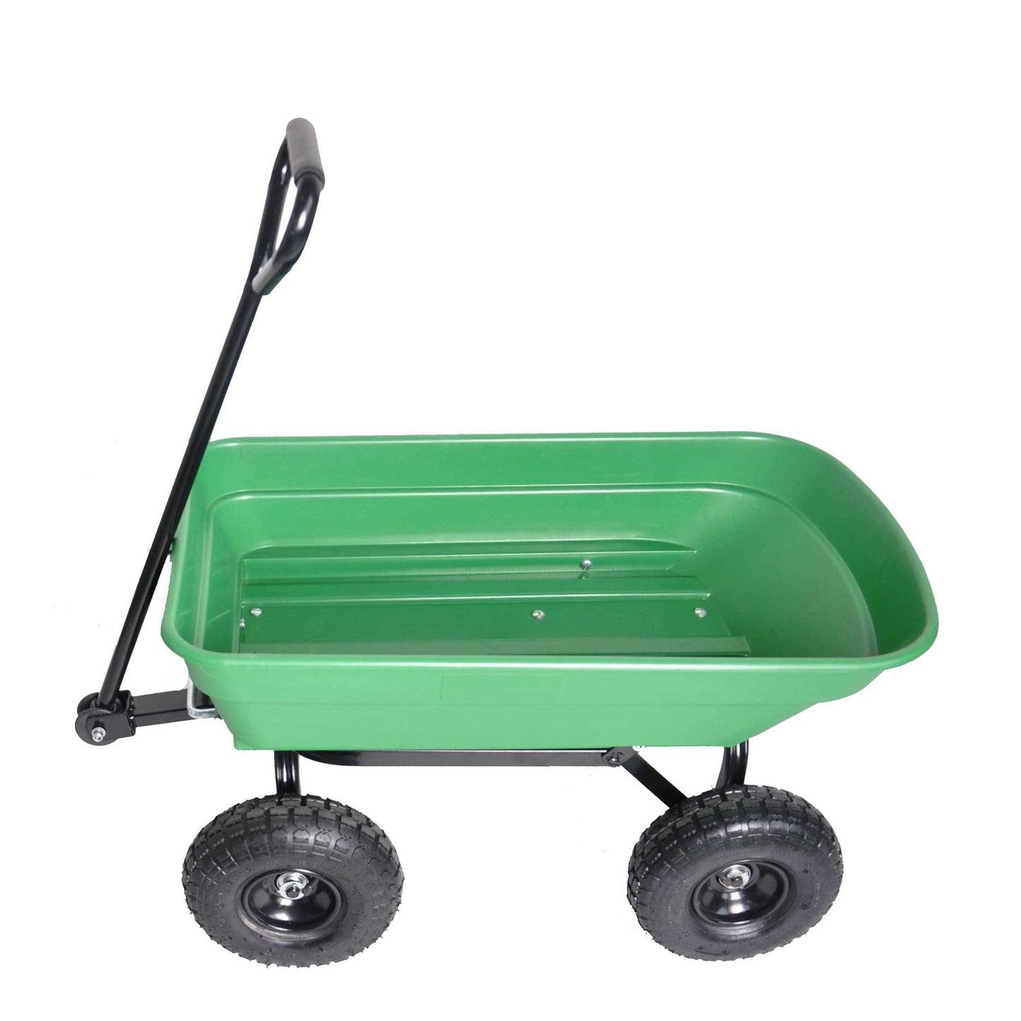 Folding Garden Dump Cart With Steel Frame And 10-in., 300-Pound Capacity Inkedjoy