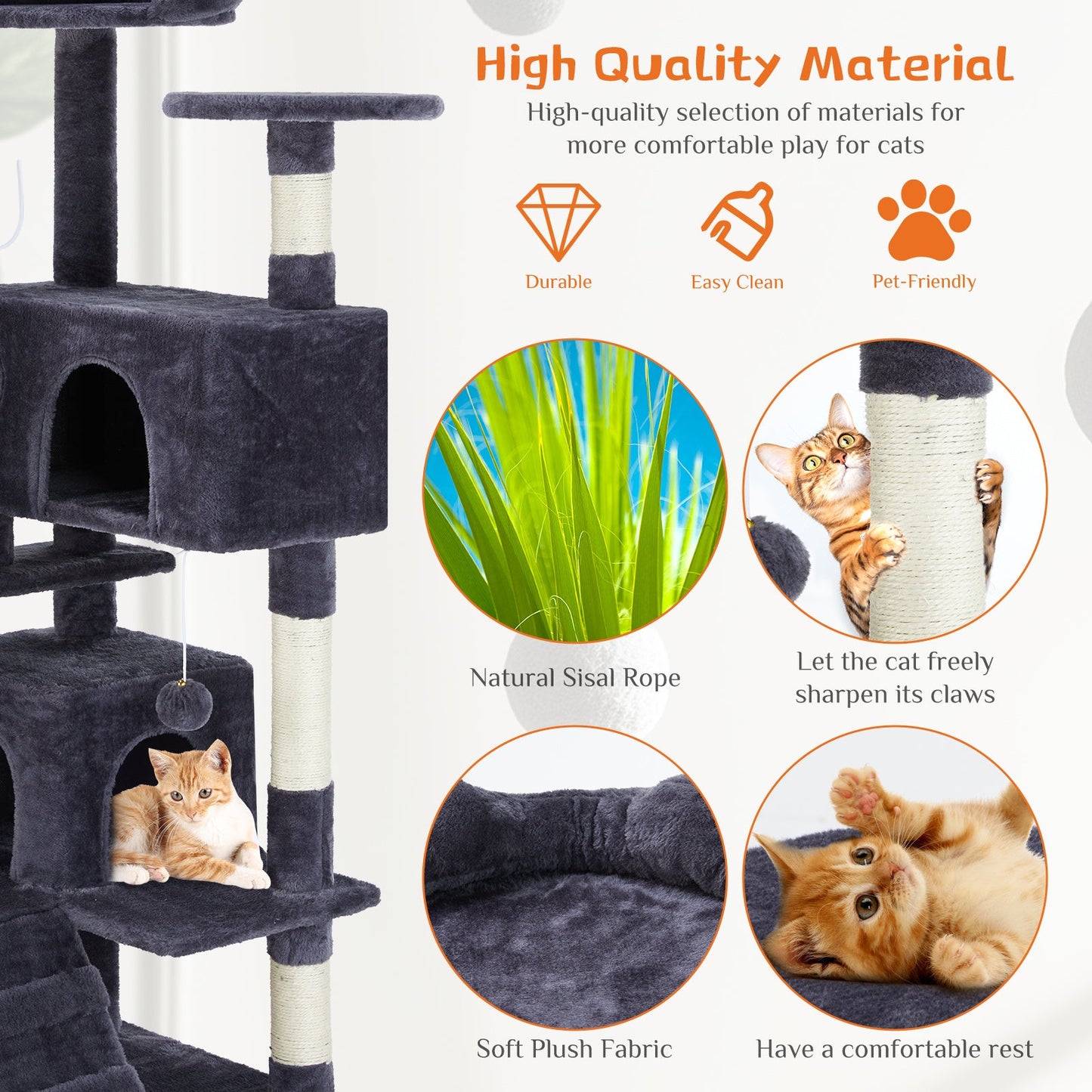 Multi Functional Cat Treehouse Cat Climbing Frame My Store