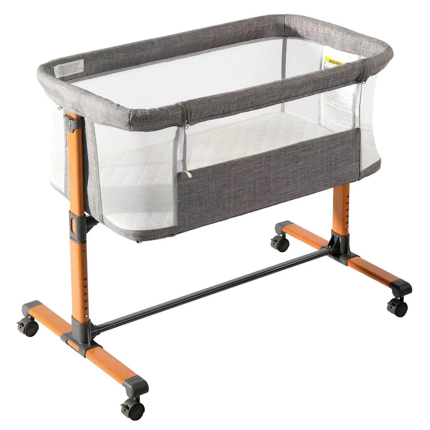 150D Encrypted Cationic Cloth , Grey, Bassinet Bed For Babies My Store