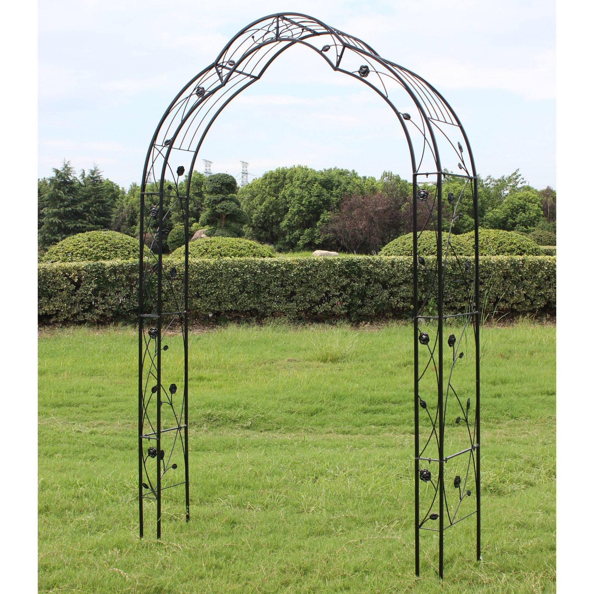 Metal Garden Arch Assemble Freely With 8 Styles Arbor Trellis Climbing Plants Outdoor Inkedjoy