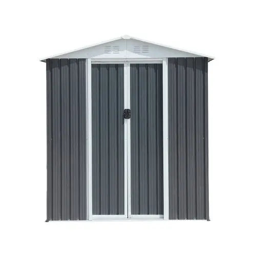 6FTx4FT Apex Roof Outdoor Tool Storage With Aluminum Alloy Frame And Sliding Door My Store