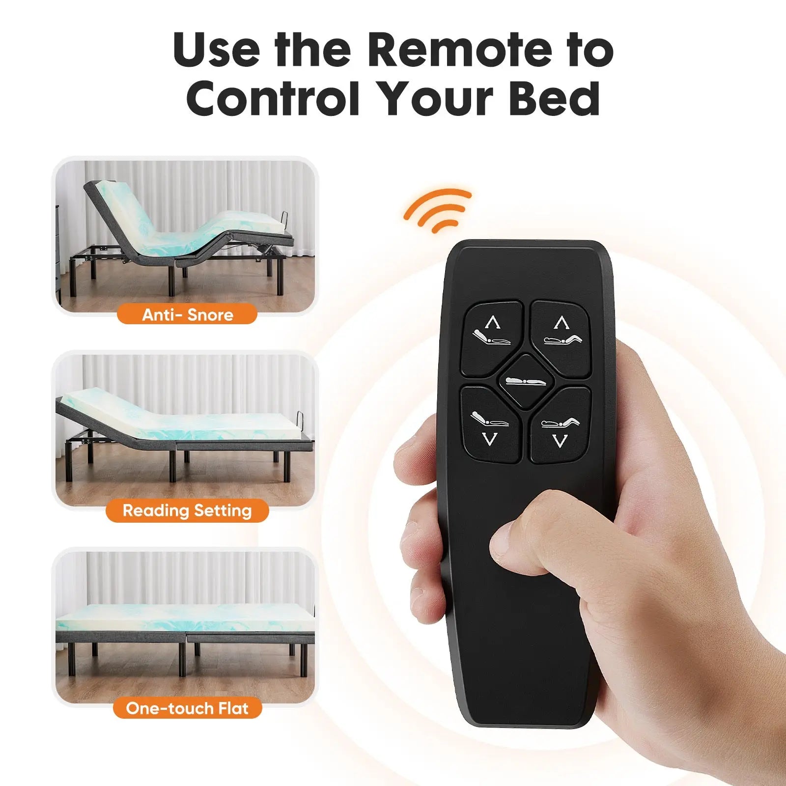 Electric Bed Fully Functional Bed Frame With Wireless Remote Control My Store