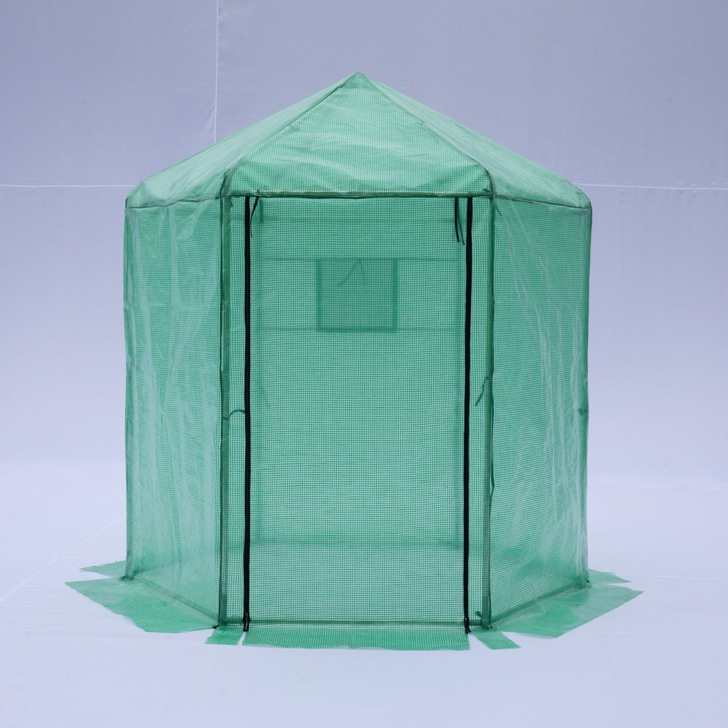 Walk-in Greenhouse Hexagonal Upgrade Reinforced Frame Heavy Duty Plastic Greenhouse Ohberri