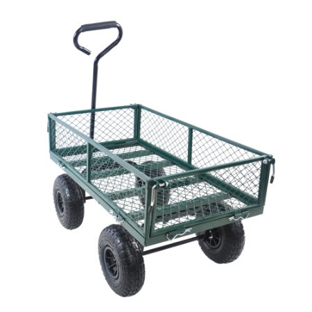 Wagon Garden Cart 660 Lbs Steel Garden Cart With Rotating Handle And Removable Sides Inkedjoy