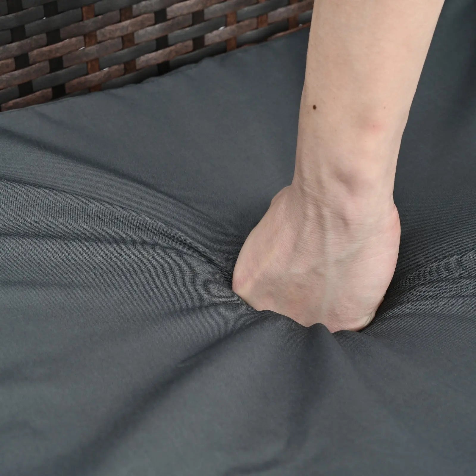 Patio Furniture, Outdoor Furniture, Seasonal PE Wicker Furniture, 5 Set Wicker Furniture With Temper My Store