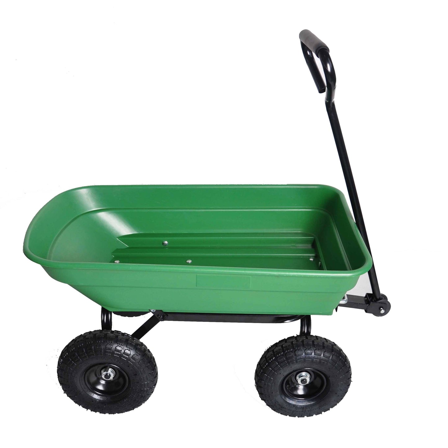 Folding Garden Dump Cart With Steel Frame And 10-in., 300-Pound Capacity Inkedjoy
