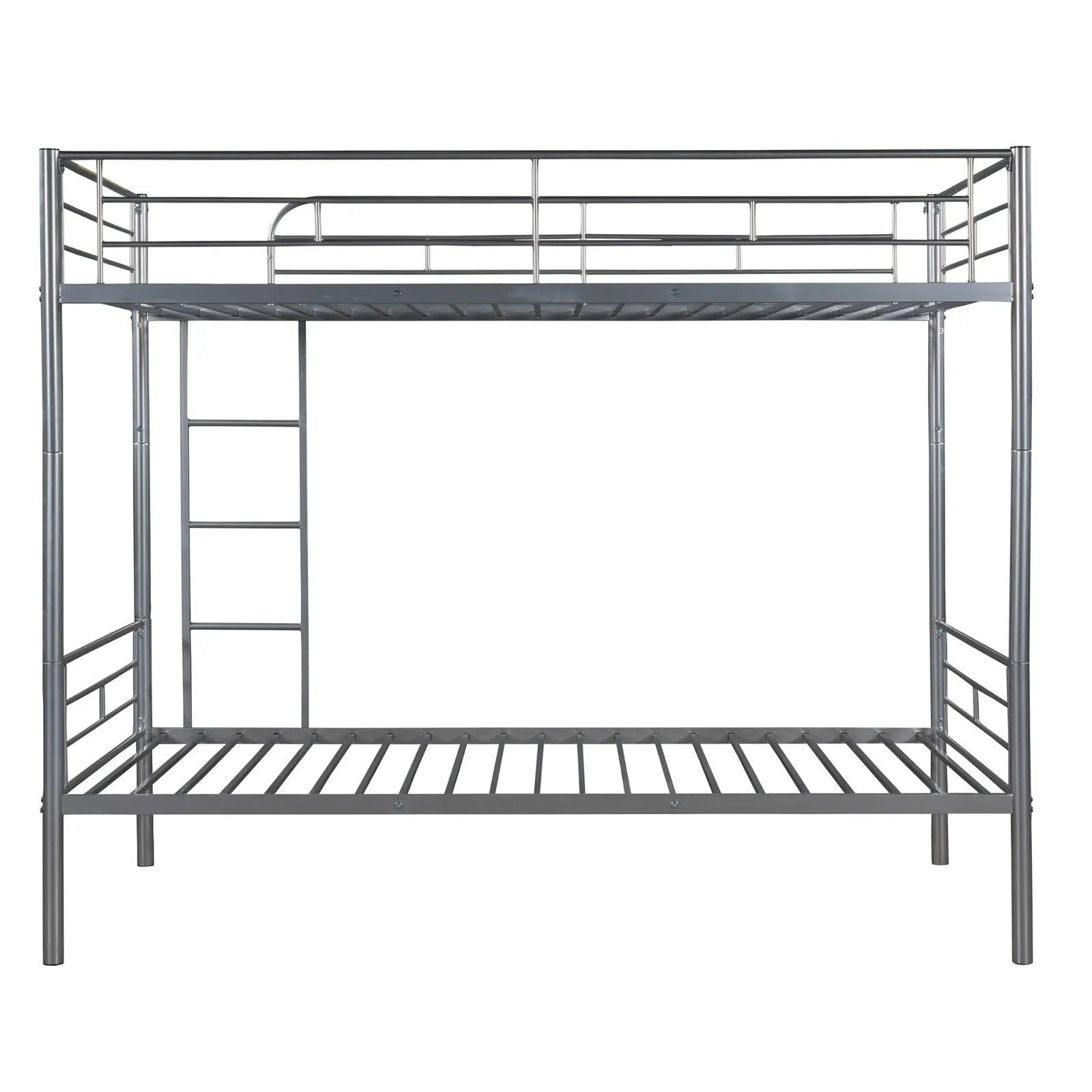 Twin Over Twin Metal Bunk Bed  Silver My Store