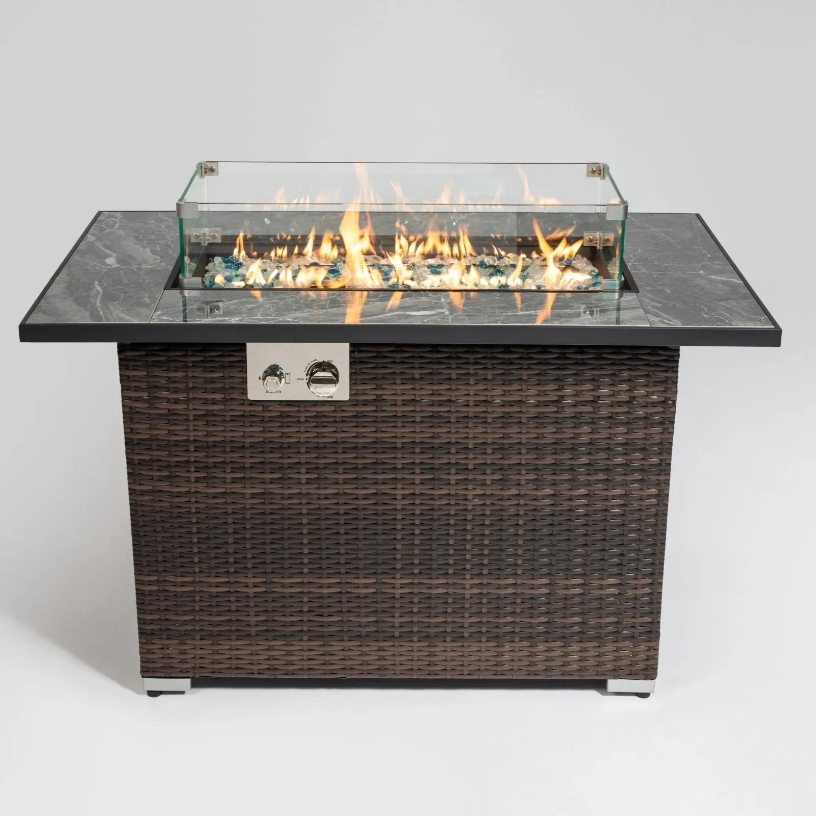 Outdoor Propane Fire Pit Table, Ceramic Tabletop Gas Fire Table My Store