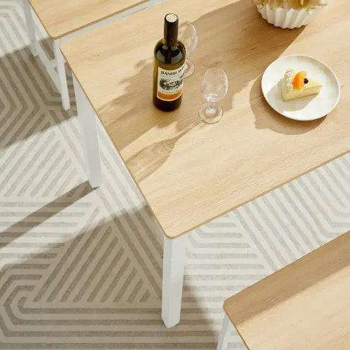 Dining Table Set, Kitchen Table Counter With Chairs Inkedjoy