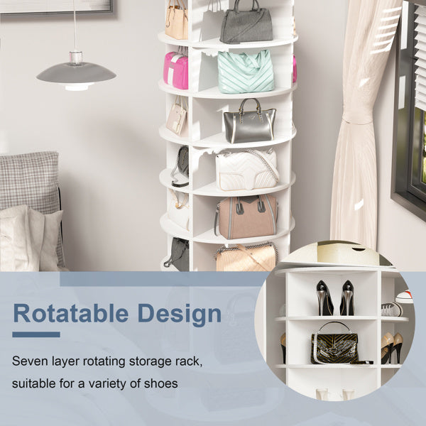 7-story Rotating Shoe Rack Inkedjoy