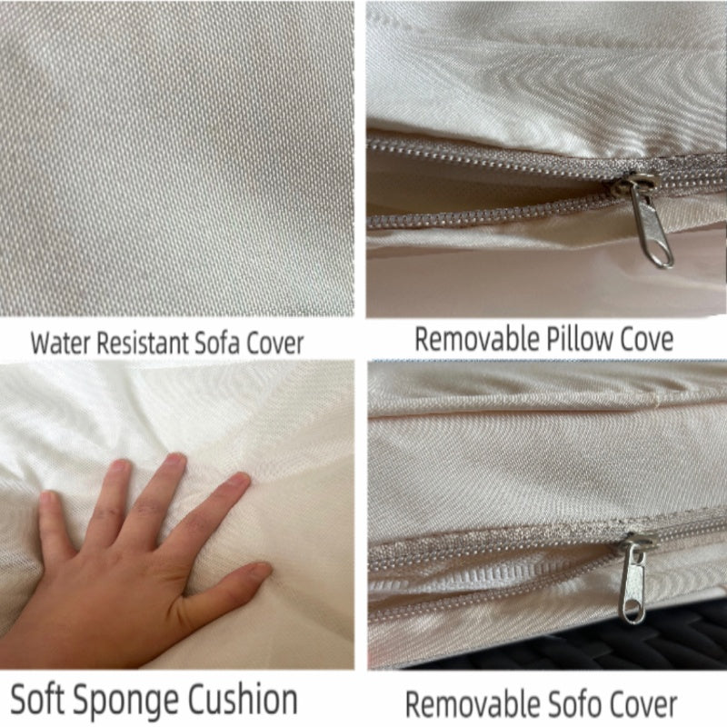 Outdoor Recreation, Courtyard Garden, Rattan Table And Chair Combination Inkedjoy