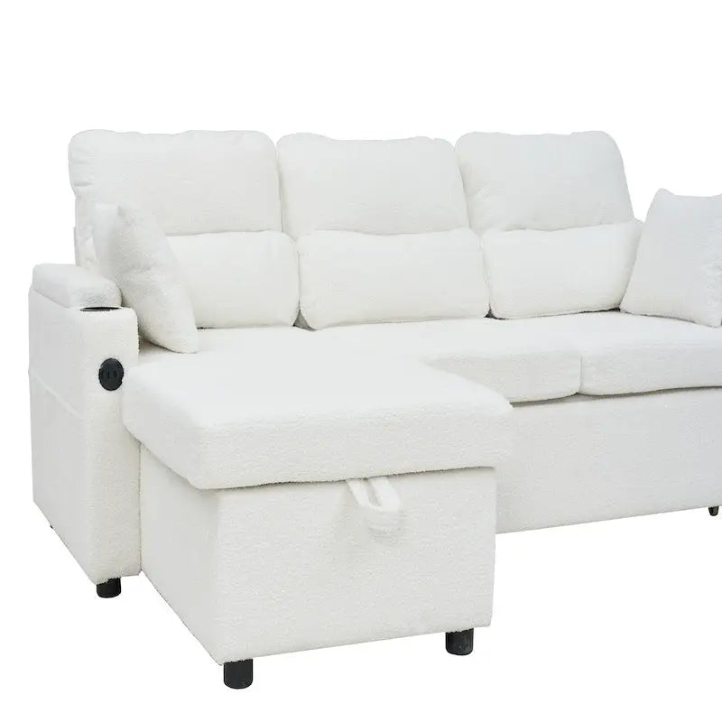 2 In 1, L-Shaped Pull Out Sectional My Store
