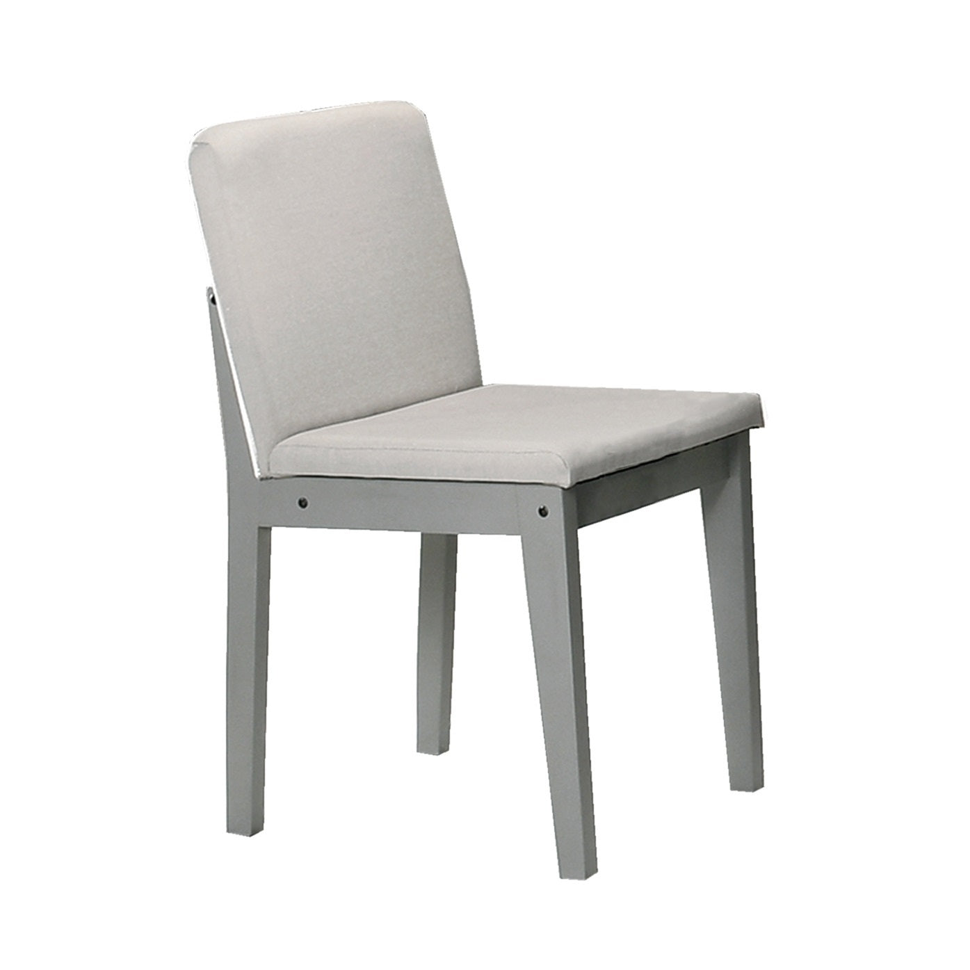 Grey Finish 5 Piece Dining Room Set Dining Table 4x Chairs Beige Fabric Chairs Inkedjoy