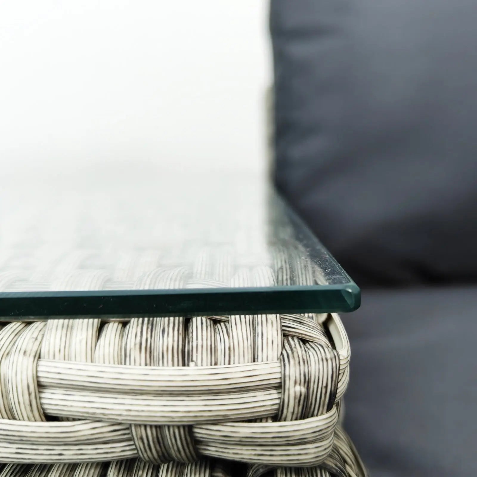 5 Pieces PE Wicker Sectional Sofa Set With Gray Cushion My Store