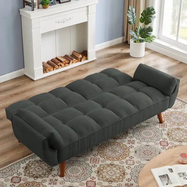 Newly Designed Linen Sofa Furniture With Adjustable Backrest And Easy Assembly Lounge Chair - Dark Gray My Store