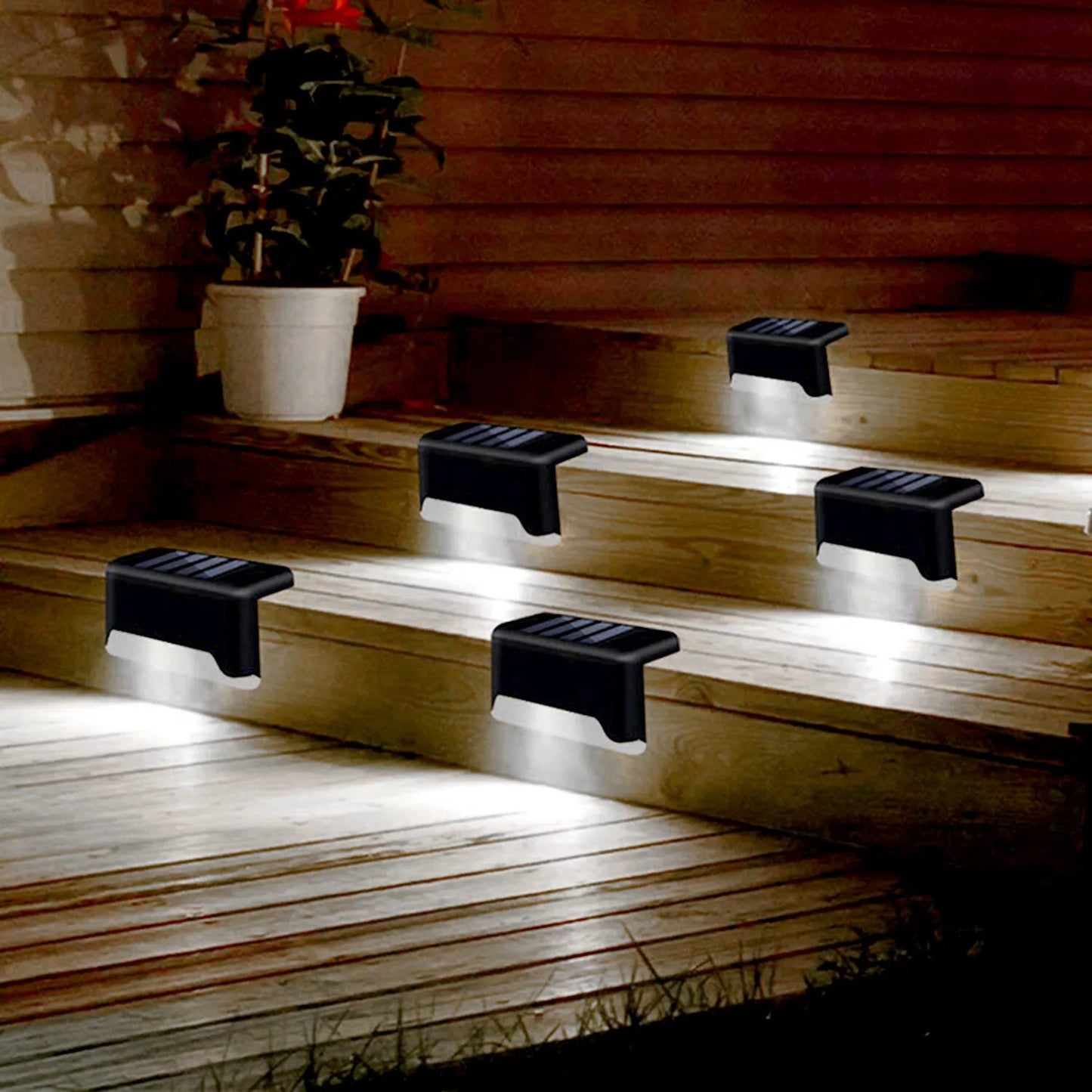 4 Solar LED Bright Deck Lights Ohberri