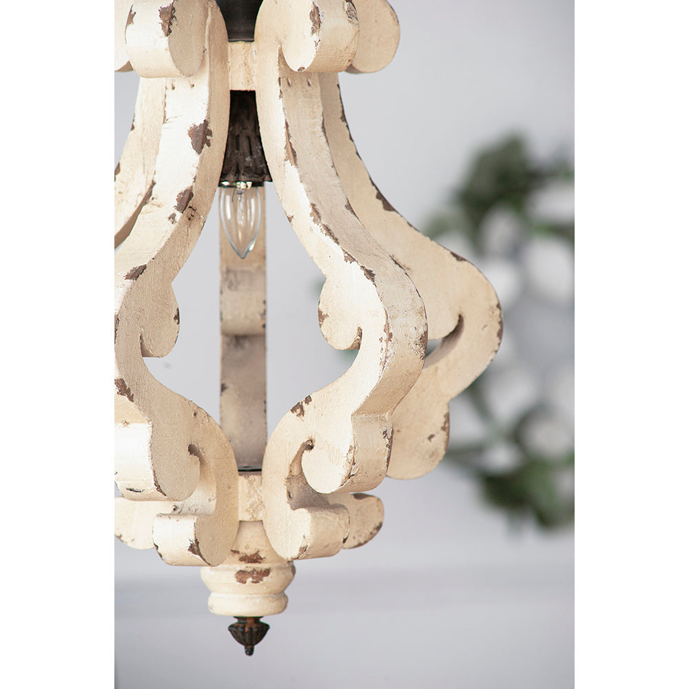 Farmhouse Chandelier, Dilapidated White Chandelier French Country Wood My Store
