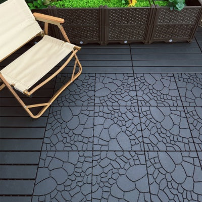 Deck Tiles,44 Pack Patio Deck Tiles,12x12 Square Waterproof Outdoor Inkedjoy