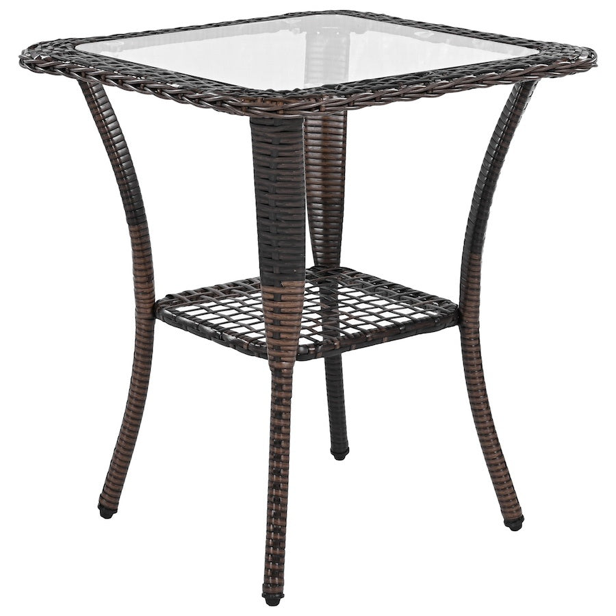 3-piece Outdoor Chair&Table Set Chat Set 2-person Rattan Seating Group Inkedjoy