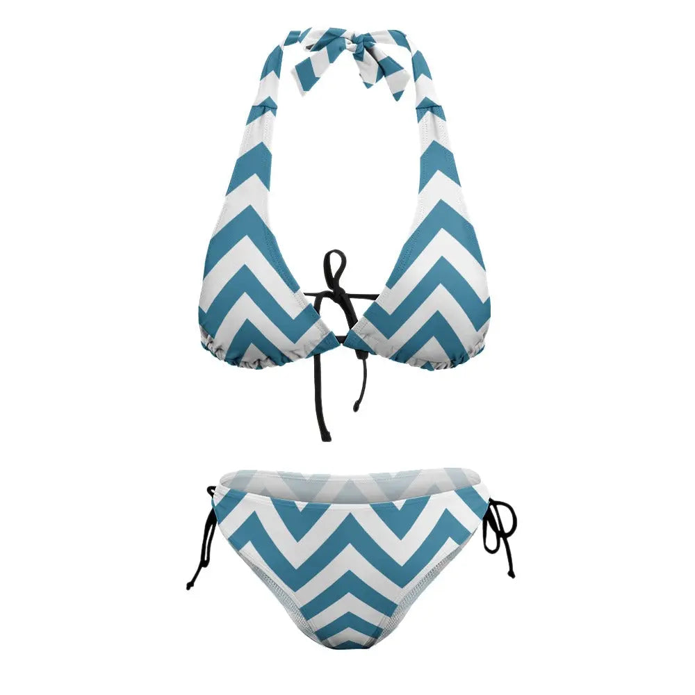 V-Neck Bikini Swimsuit Inkedjoy