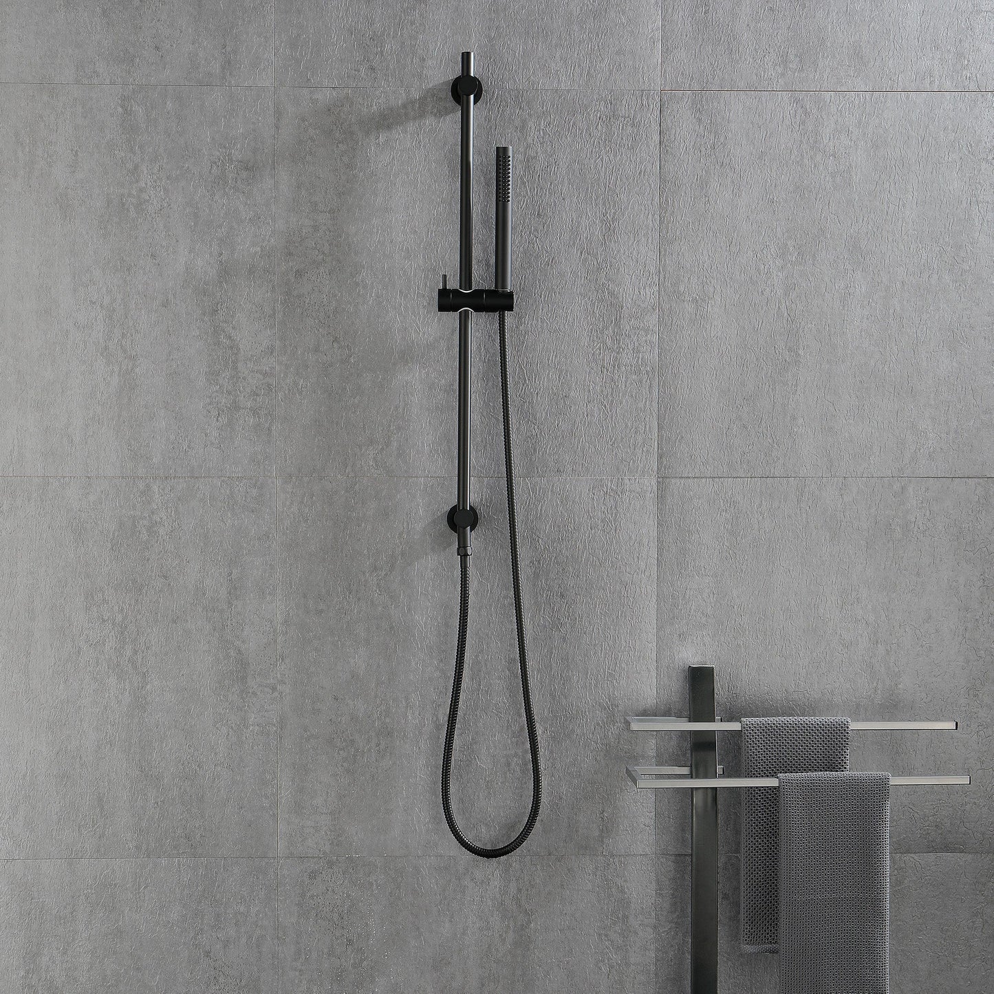 Handheld Shower head With 28 Inch Slide Bar And 59 Inch Hose Inkedjoy