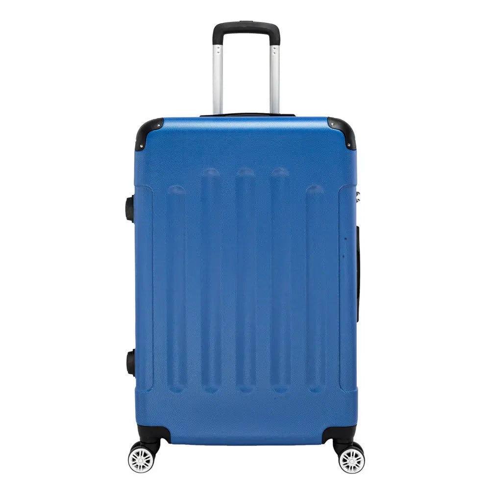 Three In One ABS Suitcase 20 Inches 24 Inches 28 Inches Blue Inkedjoy