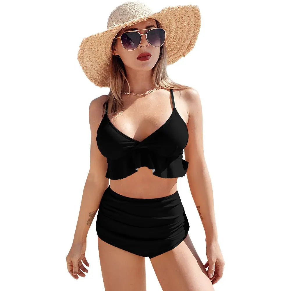 Sexy Suspender Two-Piece Bikini Swimsuit Inkedjoy