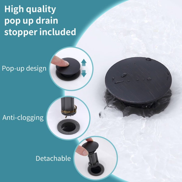 Oil Rubbed Bronze Bathroom Faucet With 2-Handle And 360 Degree Rotating Spout My Store