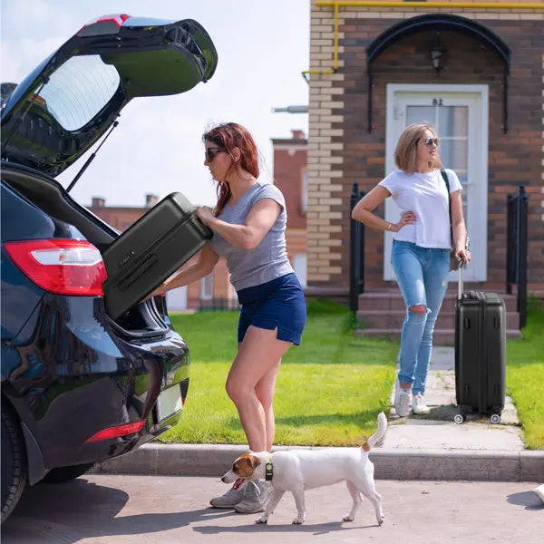 Three In One Set With Vertical Stripe Pattern ABS PC Luggage, 20in, 24in, 28in ABS Inkedjoy