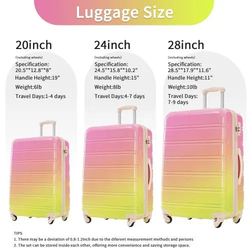 Hardshell Luggage Sets 3 Piece My Store