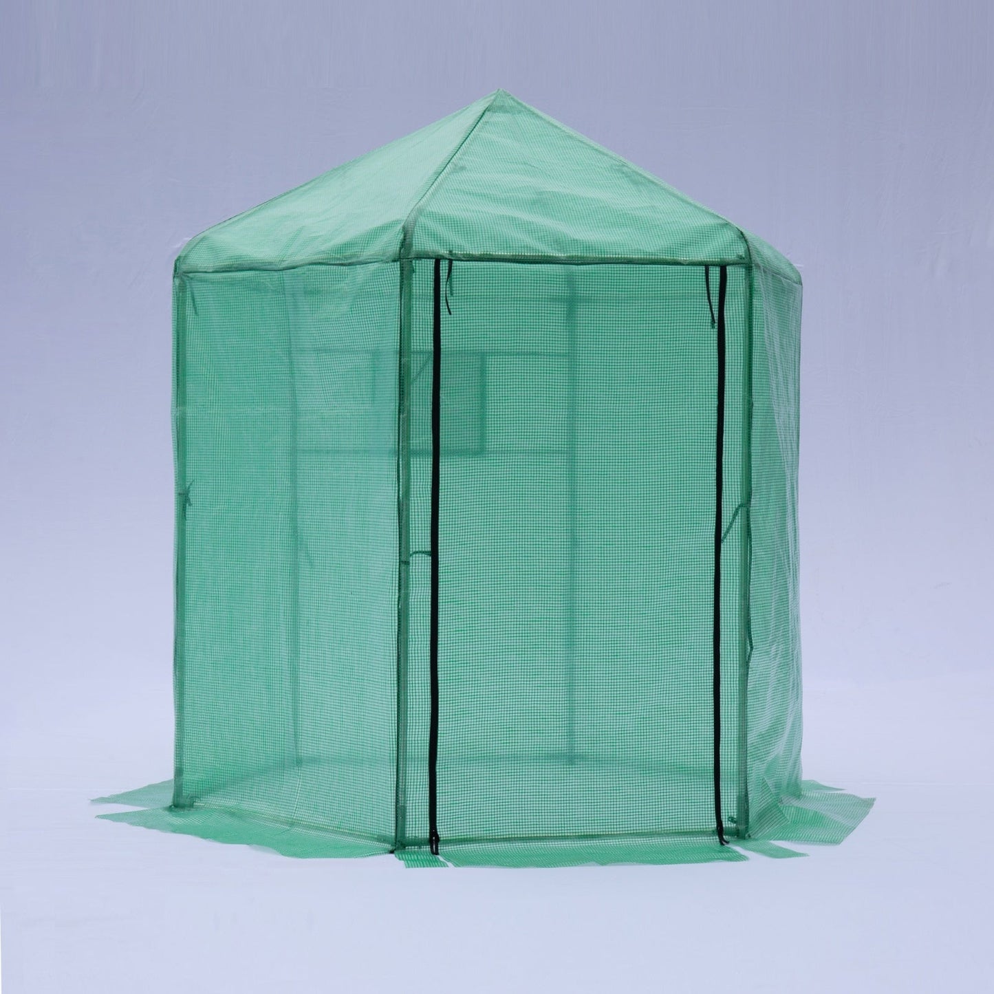 Walk-in Greenhouse Hexagonal Upgrade Reinforced Frame Heavy Duty Plastic Greenhouse Ohberri