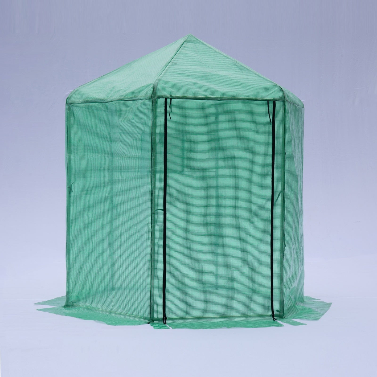 Walk-in Greenhouse Hexagonal Upgrade Reinforced Frame Heavy Duty Plastic Greenhouse Ohberri